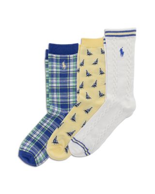 Boys' Sailing Bear Socks, 3 Pack - Little Kid, Big Kid