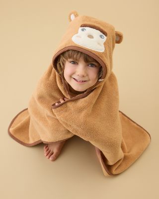Unisex Monkey Hooded Bath Towel - Baby, Little Kids