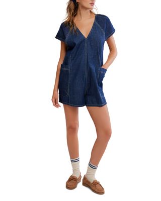 Free Fall Denim Romper