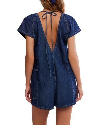 Free Fall Denim Romper