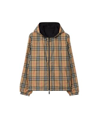 Reversible Check Hooded Jacket