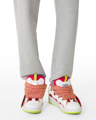  Unisex Curb Patch Sneakers In Leather