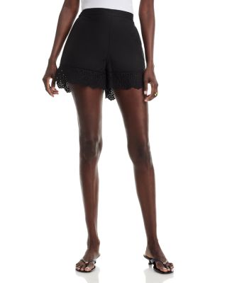 Greta Eyelet Hem Shorts