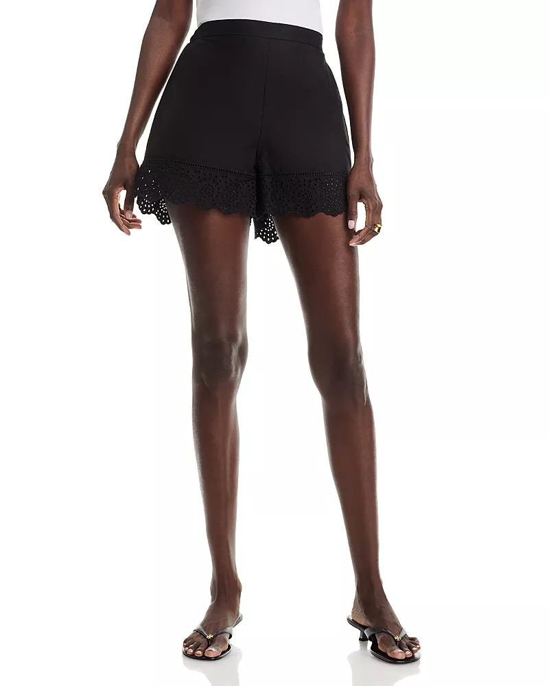 By Malene Birger Greta Eyelet Hem Shorts