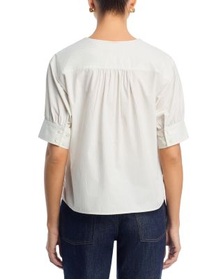 V Neck Popover Top
