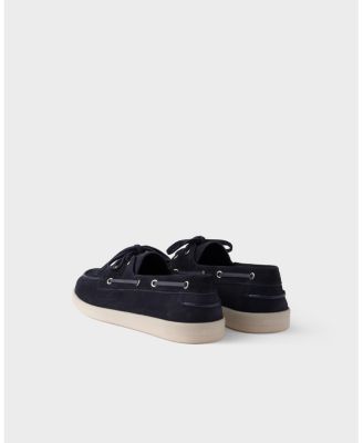 Men's Suede Boat Shoes With Laces
