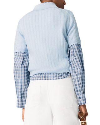 Cropped Sweater with Rhinestones