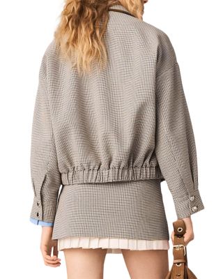 Checked Bomber Jacket