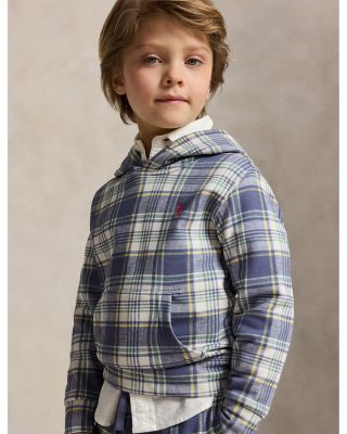 Boys' Plaid French Terry Hoodie - Little Kid