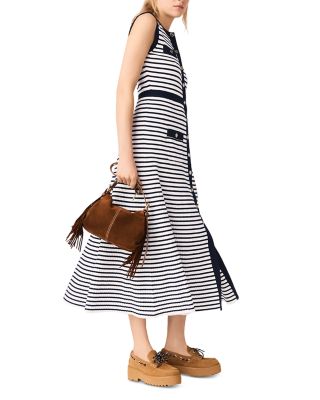 Breton Stripe Knit Maxi Dress