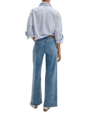 Flexi Andi High Rise Full Wide Leg Jeans in Lyon