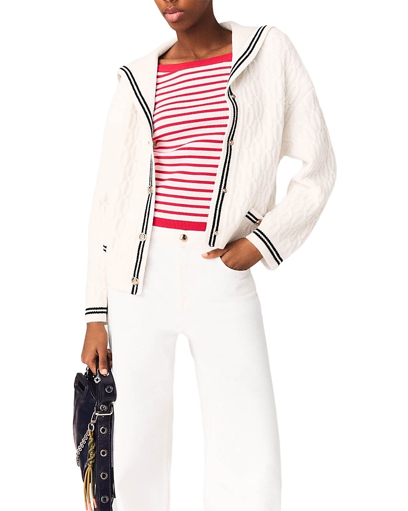 Maje Cable Knit Cardigan