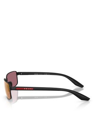 Sport Linea Rossa Rectangular Sunglasses, 59mm