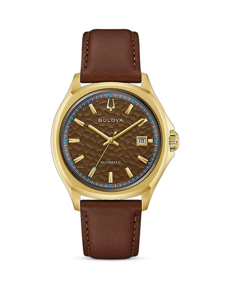 Bulova Tony Bennett Nyc Brown Strap Watch, 39mm
