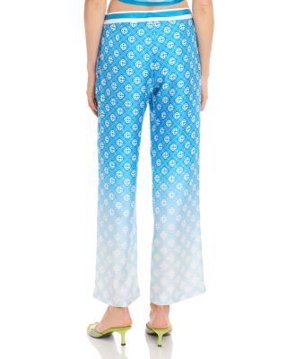 Silk Gradient Diamond Print Pants