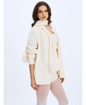  Orla Wool-Blend Ribbed Knit Cardigan