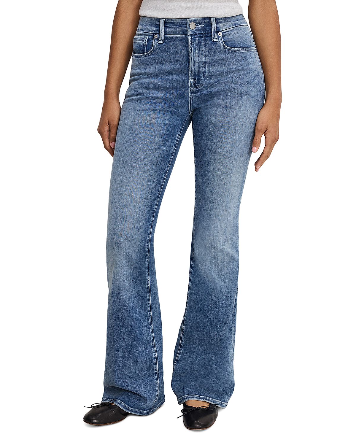 Good American Good Legs Flared Jeans