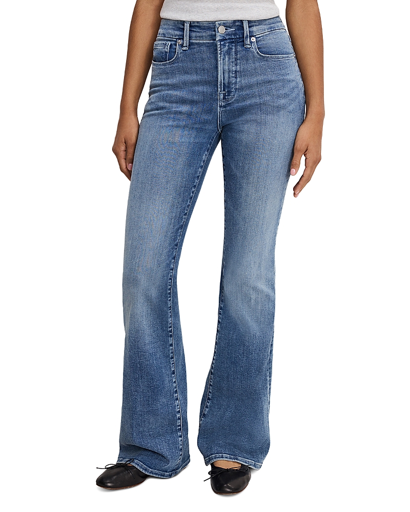 Good American Good Legs Flared Jeans in Indigo1154
