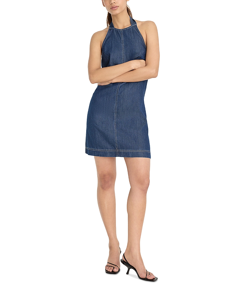 Good American Denim Halter Shift Dress