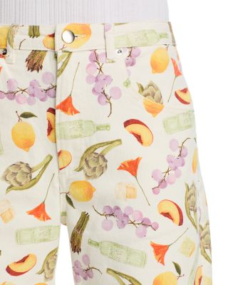Printed High Rise Wide Leg Jeans in Fruit Print - Exclusive 
