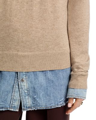 Layered Denim Shirt Sweater