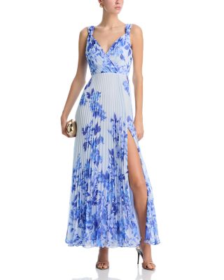 Pleated Floral Guest of Dress - Exclusive