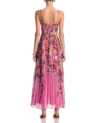 Pleated Floral Guest of Dress - Exclusive