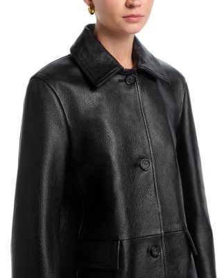 Grained Leather Jacket