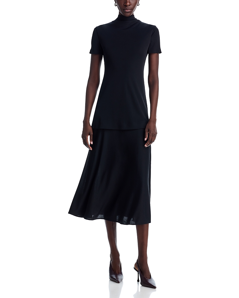 Jil Sander Tie Neck Drop Waist Dress