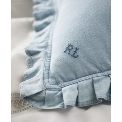 Delaney Chambray Throw Pillow, 20" x 20"