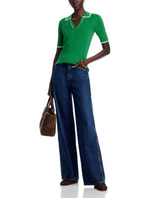 Elbow Sleeve Polo Top - Exclusive