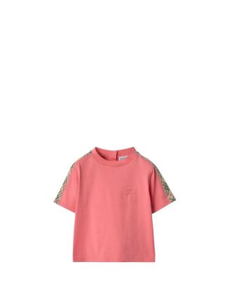 Girls' Check Trim Cotton T-shirt - Baby, Little Kid