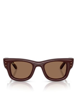 Wayfarer Puffer Square Sunglasses, 50mm