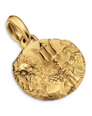 Men's Poseidon Amulet in 18K Yellow Gold, 23.9mm