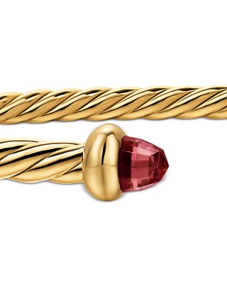 Micro Cablespira&reg; Flex Bracelet in 18K Yellow Gold with Gemstones
