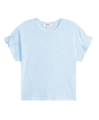  Signature Slub Puff & Ruffle Sleeve Top