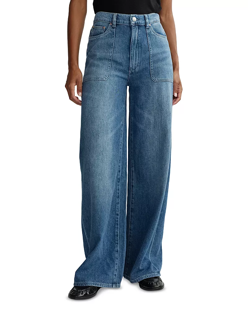 DL1961 Hepburn High Rise Wide Leg Jeans in Meadow Lake