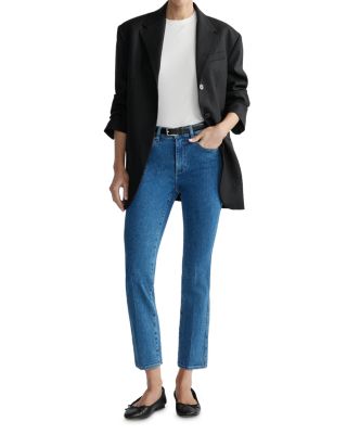 Mara Mid Rise Instasculpt Straight Ankle Jeans in North Beach