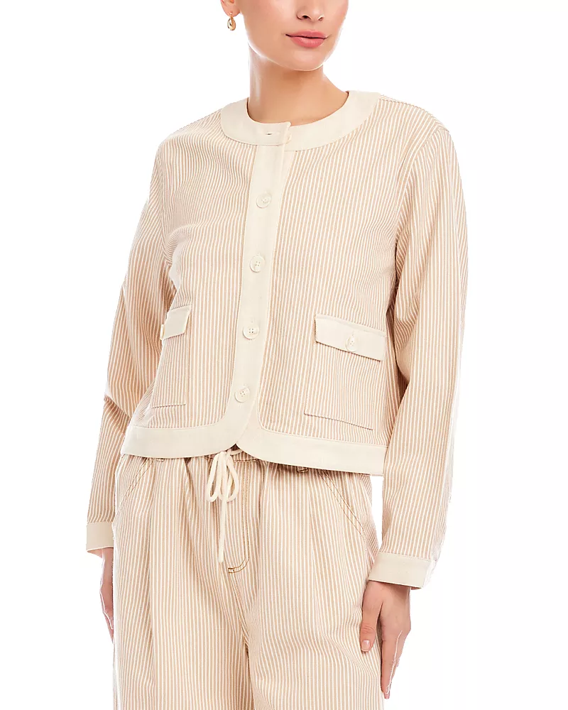 Fifteen Twenty Myra Contrast Cropped Jacket