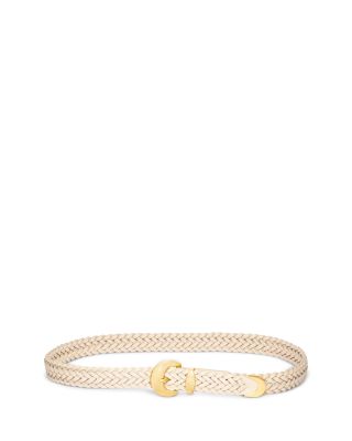 Women's Lucie Domed Buckle Woven Leather Belt