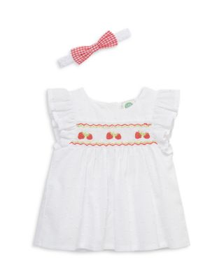Girls' Strawberry Sunsuit & Headband Set - Baby