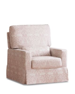 Crawford Pillowback Comfort Swivel Glider in Gingham