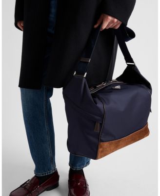 Re-Nylon and Leather Shoulder Bag