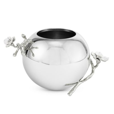 Silver Orchid Rose Bowl