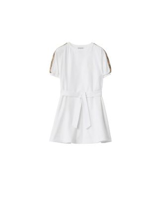 Girls' Check Trim Cotton T-shirt Dress - Little Kid, Big Kid