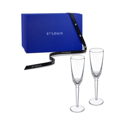 Saint Louis Oxymore Champagne Flute, Set Of 2 In Transparent