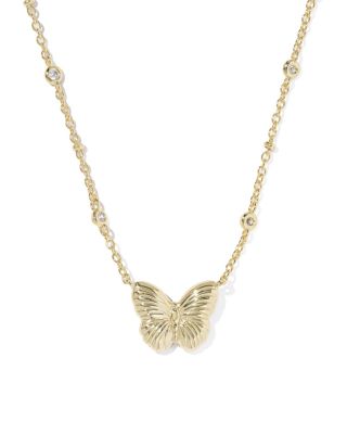 Cailey Butterfly Short Pendant Necklace, 19"