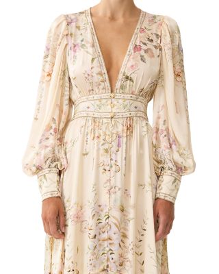 Silk Button Front Dress