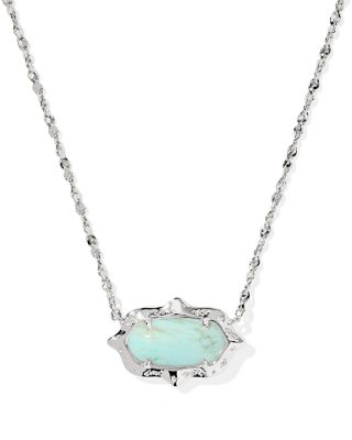Elisa Scallop Frame Short Pendant Necklace, 16"
