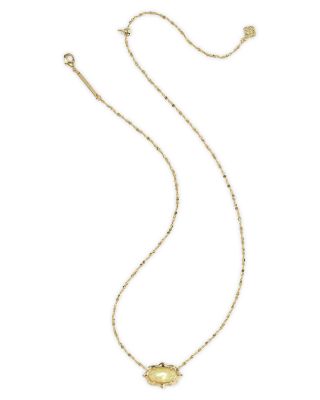 Elisa Scallop Frame Short Pendant Necklace, 16"